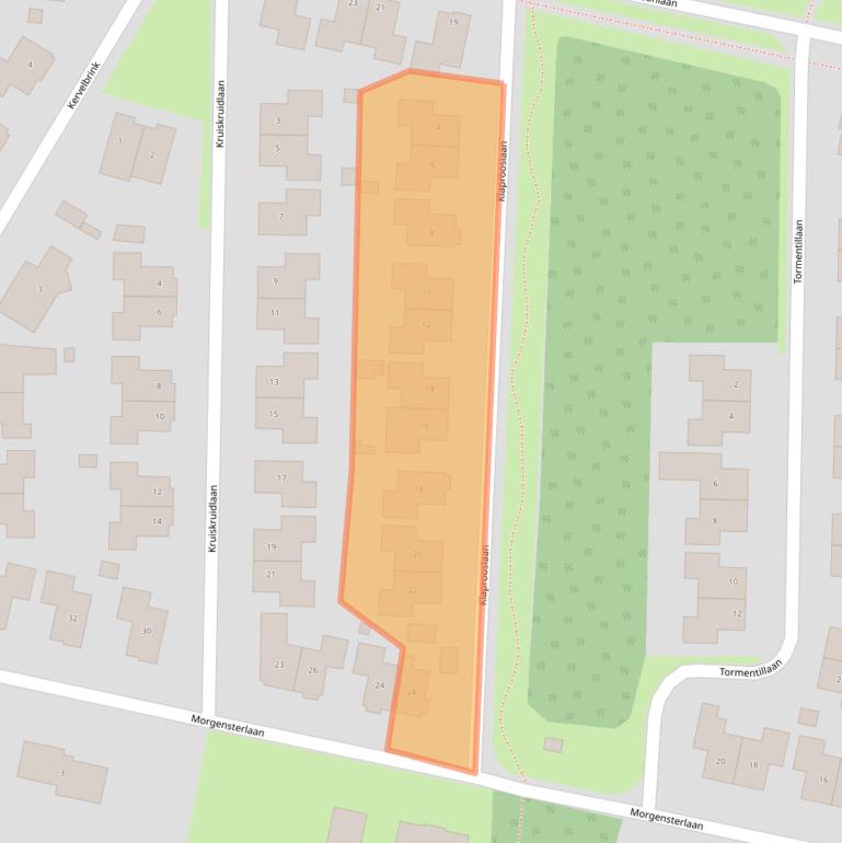 Kaart van postcodegebied 9413BA.