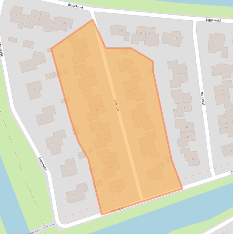 Kaart van postcodegebied 9413DC.