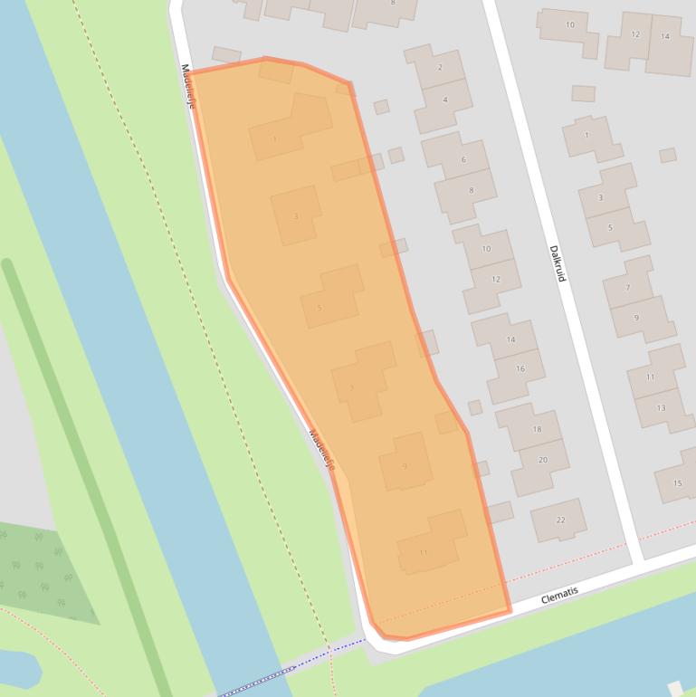 Kaart van postcodegebied 9413DH.