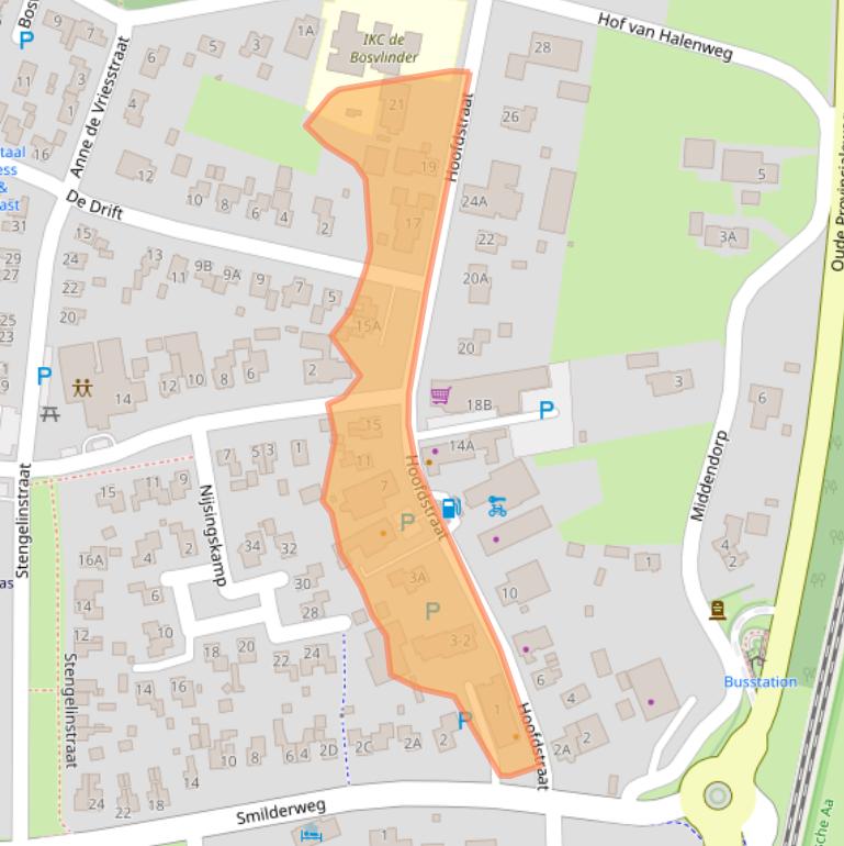 Kaart van postcodegebied 9414AA.