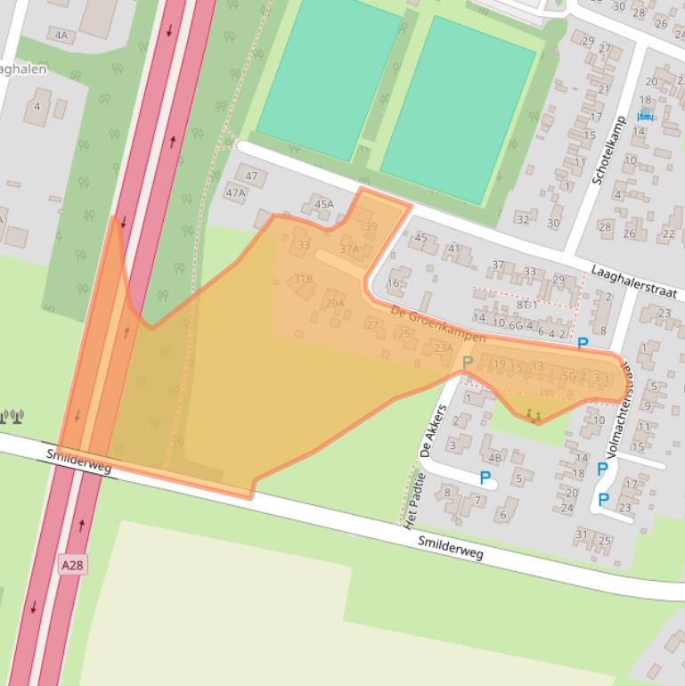 Kaart van postcodegebied 9414AM.