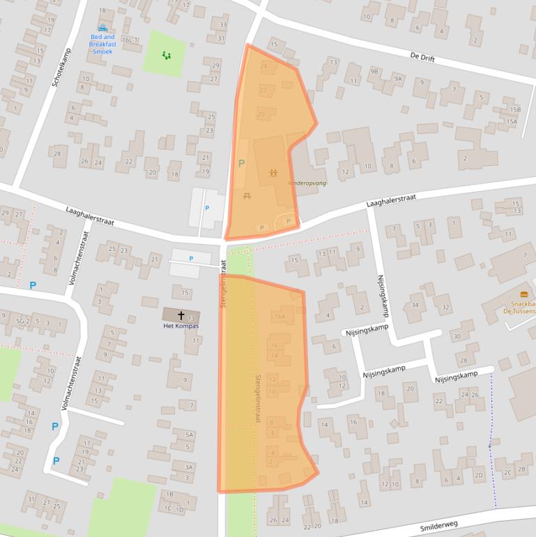 Kaart van postcodegebied 9414AV.