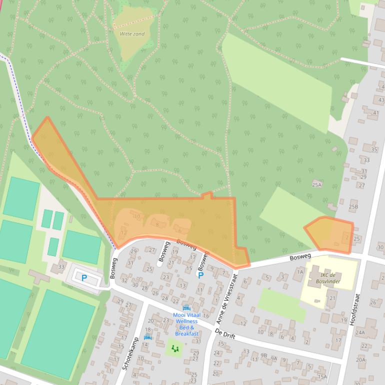 Kaart van postcodegebied 9414BE.