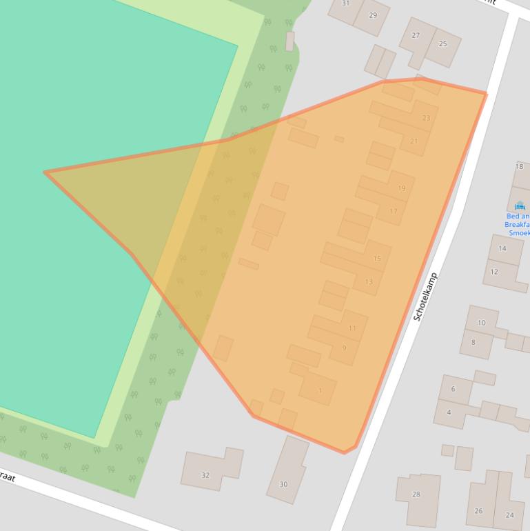 Kaart van postcodegebied 9414BG.