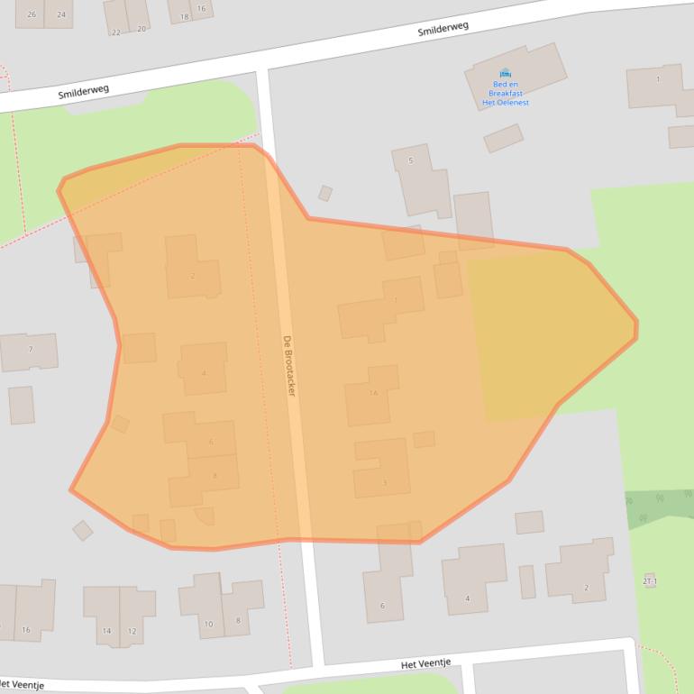 Kaart van postcodegebied 9414BK.