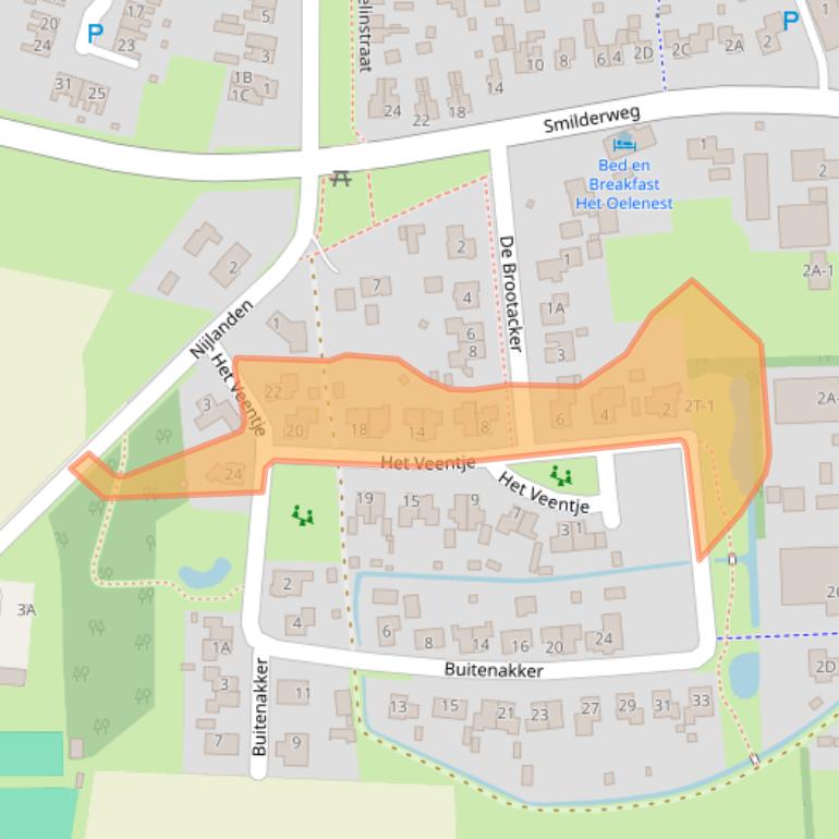 Kaart van postcodegebied 9414BM.