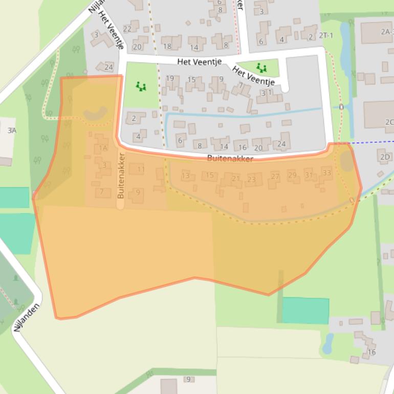 Kaart van postcodegebied 9414BN.