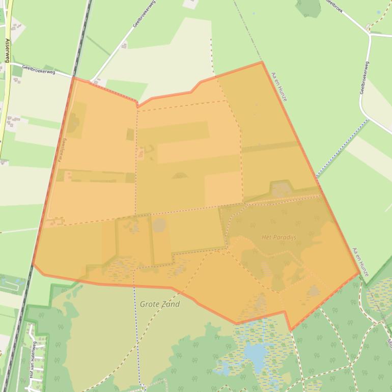 Kaart van postcodegebied 9414TC.