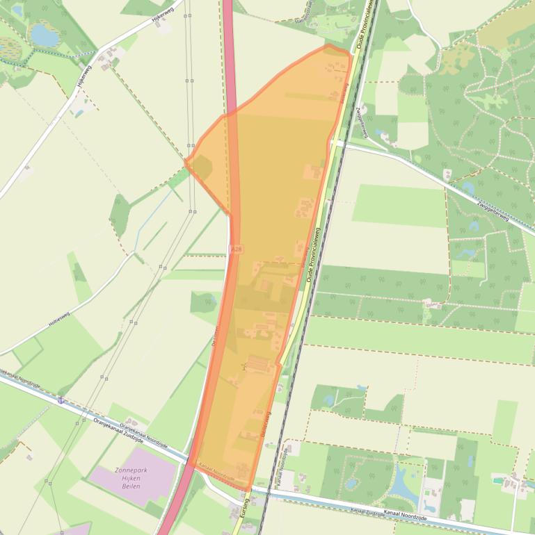 Kaart van postcodegebied 9414TK.
