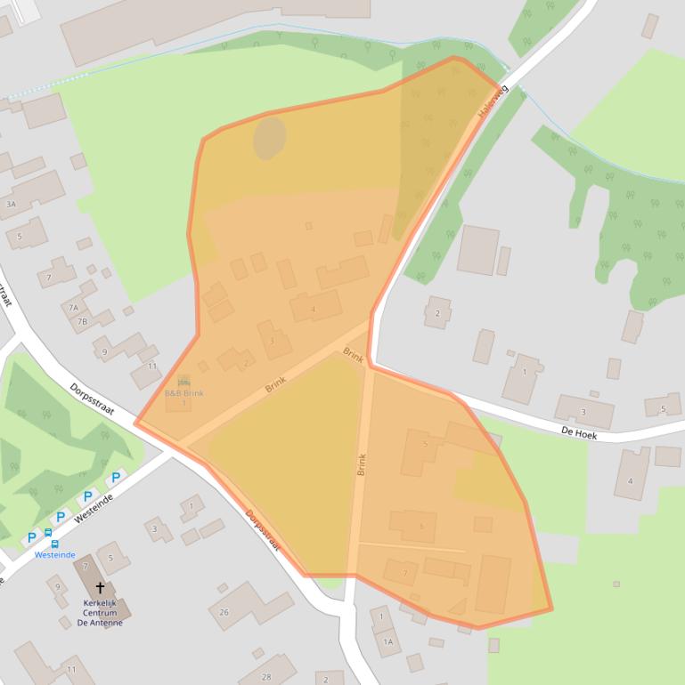 Kaart van postcodegebied 9415PB.