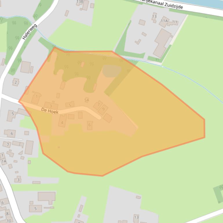 Kaart van postcodegebied 9415PC.