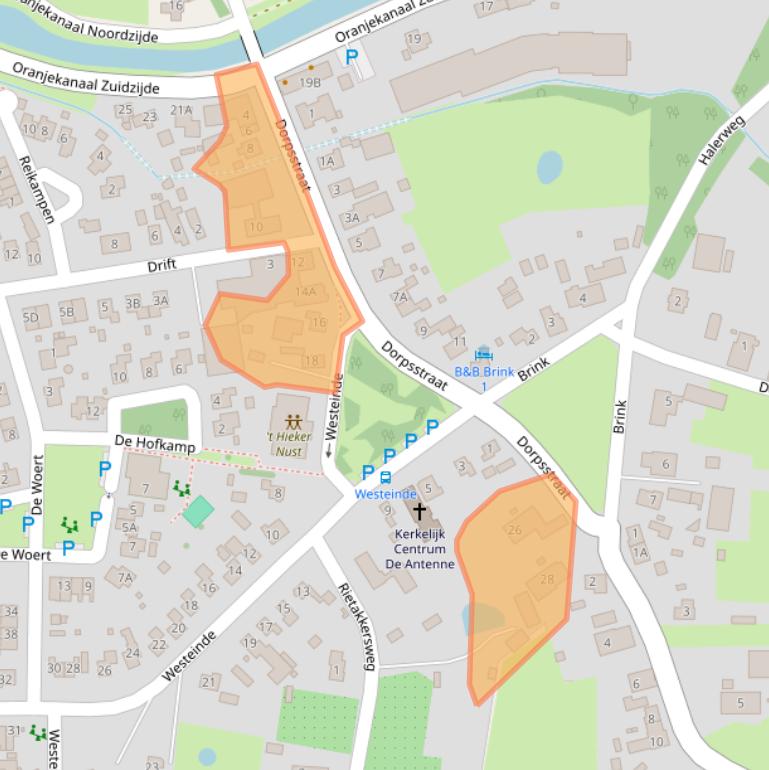 Kaart van postcodegebied 9415PE.