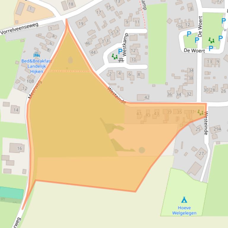 Kaart van postcodegebied 9415PH.