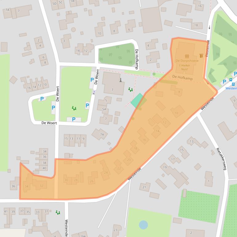 Kaart van postcodegebied 9415PJ.