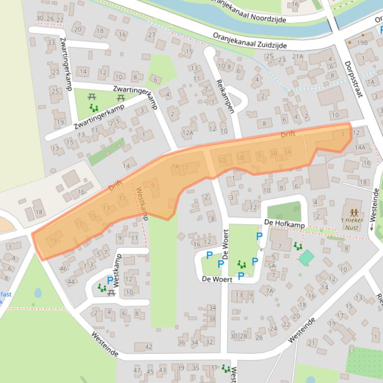 Kaart van postcodegebied 9415PL.