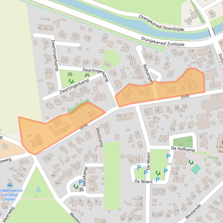 Kaart van postcodegebied 9415PM.