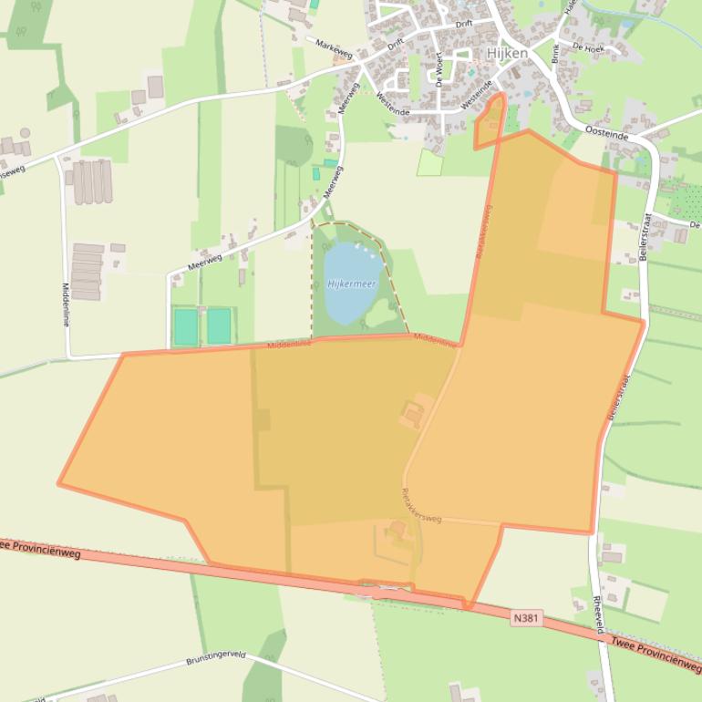 Kaart van postcodegebied 9415PW.