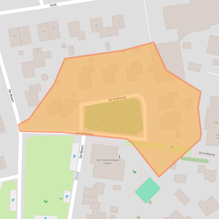 Kaart van postcodegebied 9415PZ.