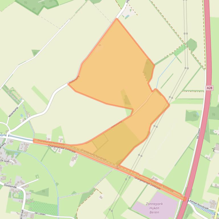 Kaart van postcodegebied 9415TM.