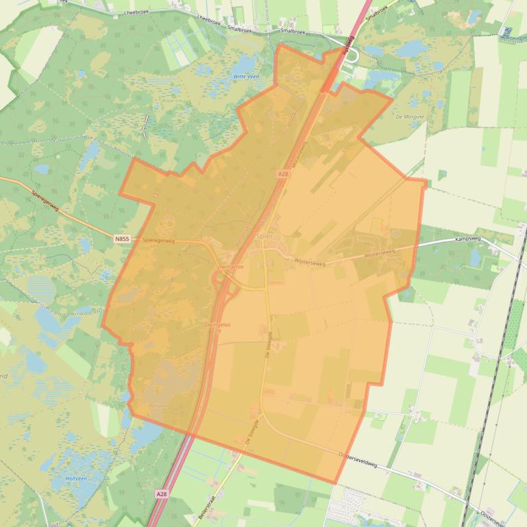 Kaart van postcodegebied 9417.