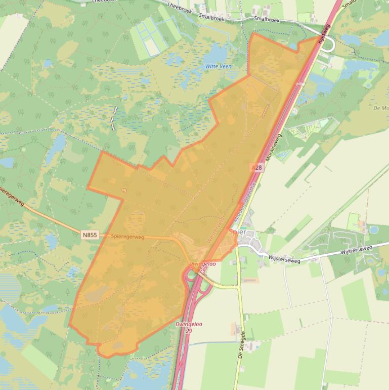 Kaart van postcodegebied 9417TG.