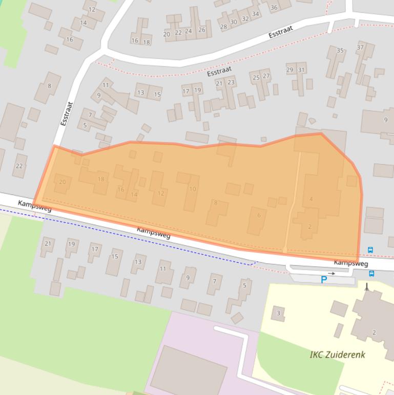 Kaart van postcodegebied 9418PE.