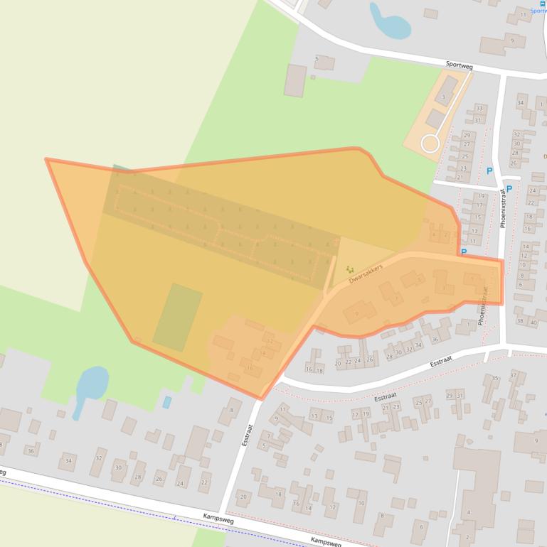 Kaart van postcodegebied 9418PM.