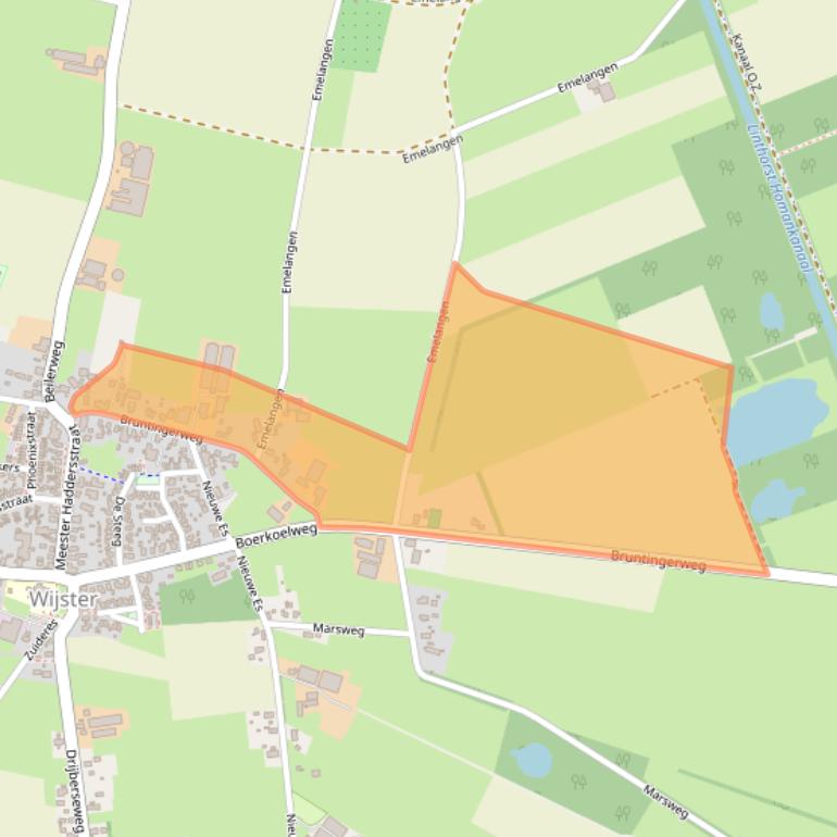 Kaart van postcodegebied 9418PN.