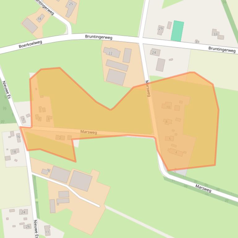 Kaart van postcodegebied 9418PT.