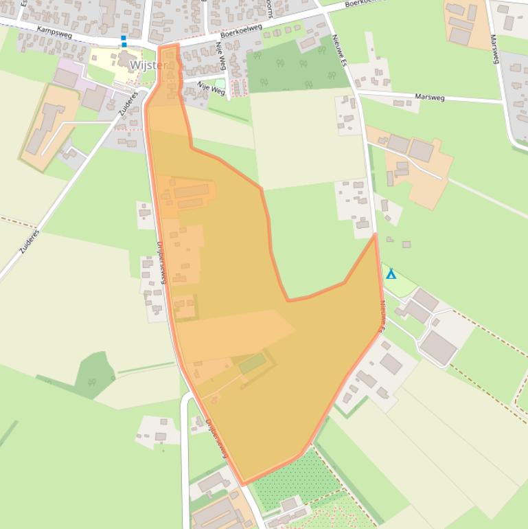 Kaart van postcodegebied 9418PV.