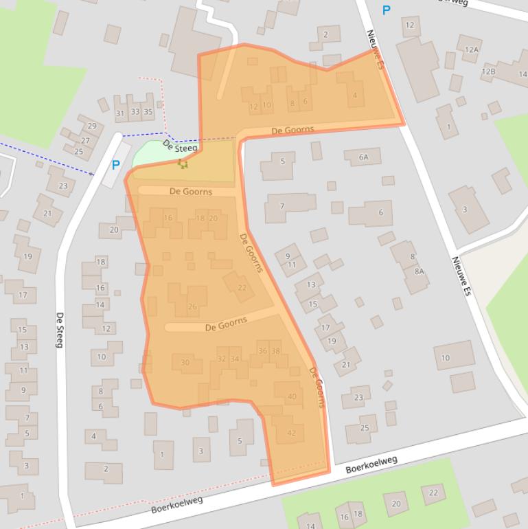 Kaart van postcodegebied 9418RA.