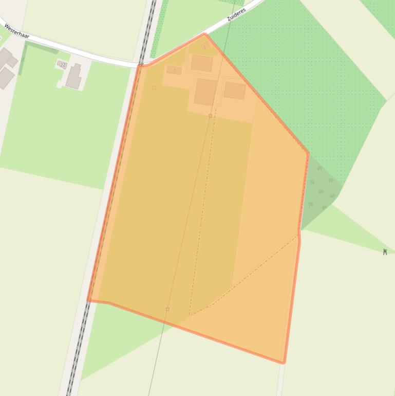 Kaart van postcodegebied 9418TA.