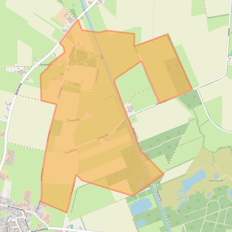 Kaart van postcodegebied 9418TG.