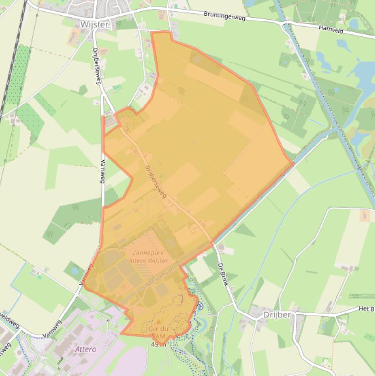 Kaart van postcodegebied 9418TL.