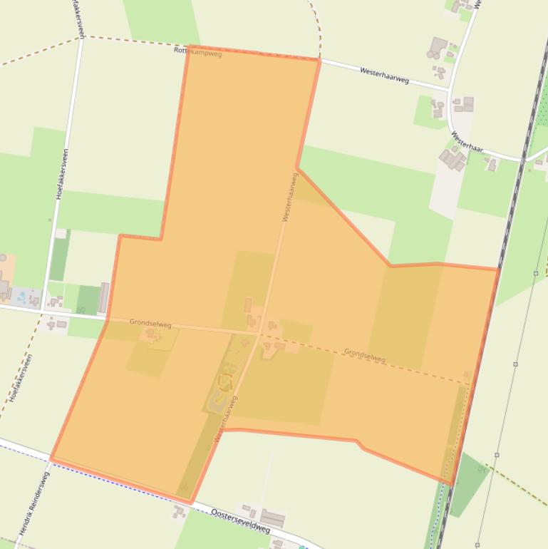 Kaart van postcodegebied 9418TP.