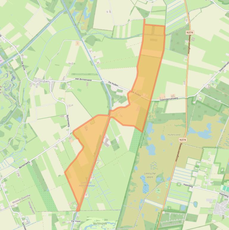 Kaart van postcodegebied 9419TH.