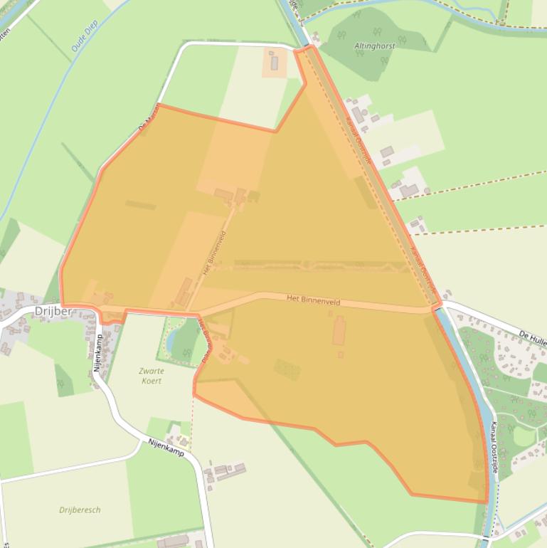 Kaart van postcodegebied 9419TP.