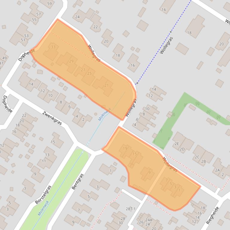 Kaart van postcodegebied 9421NB.