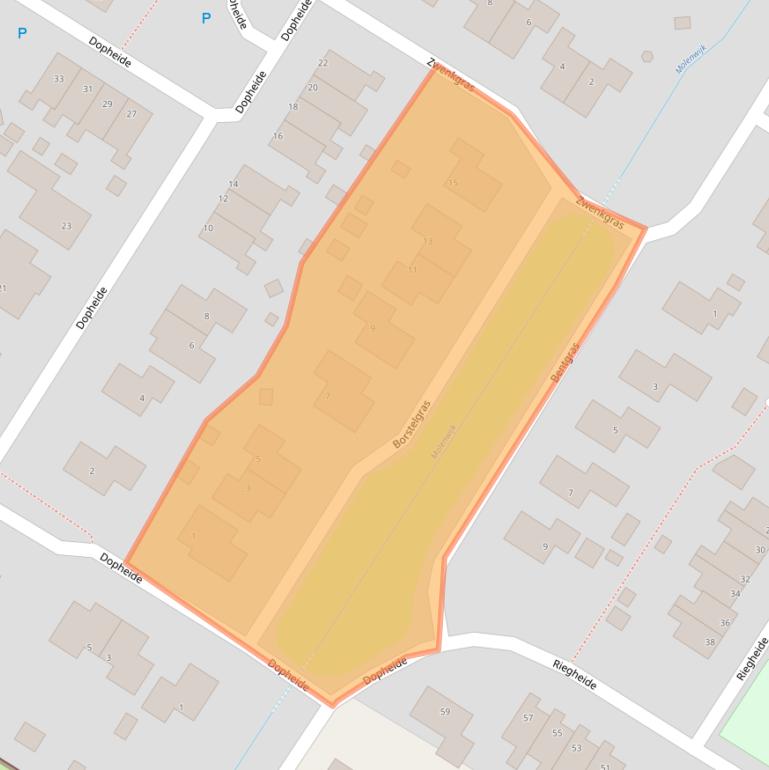 Kaart van postcodegebied 9421NG.