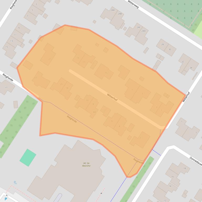 Kaart van postcodegebied 9421NV.