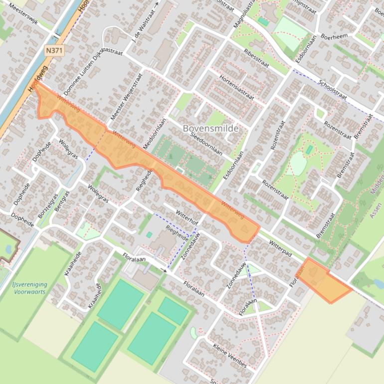 Kaart van postcodegebied 9421PG.