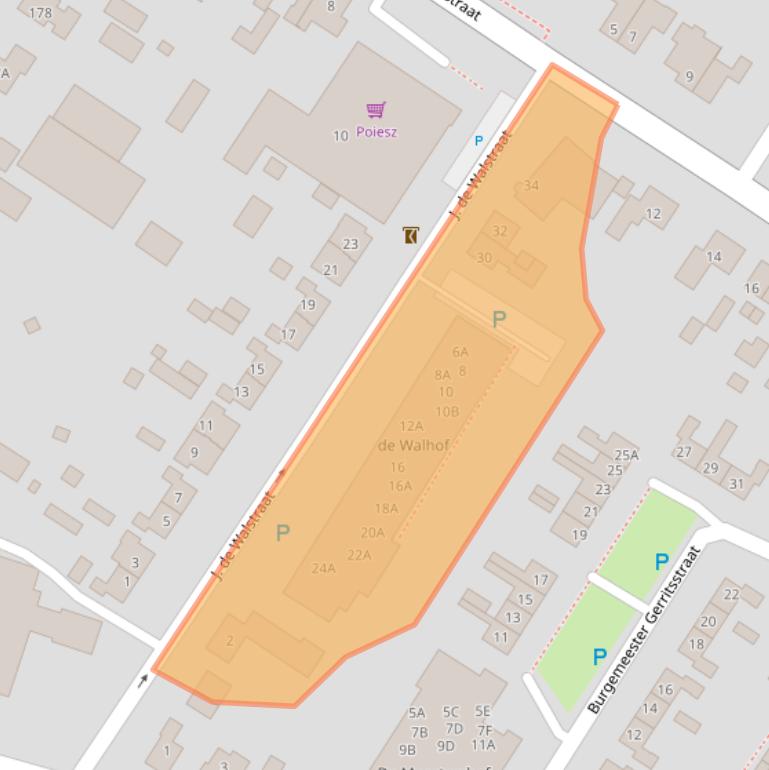 Kaart van postcodegebied 9421PP.