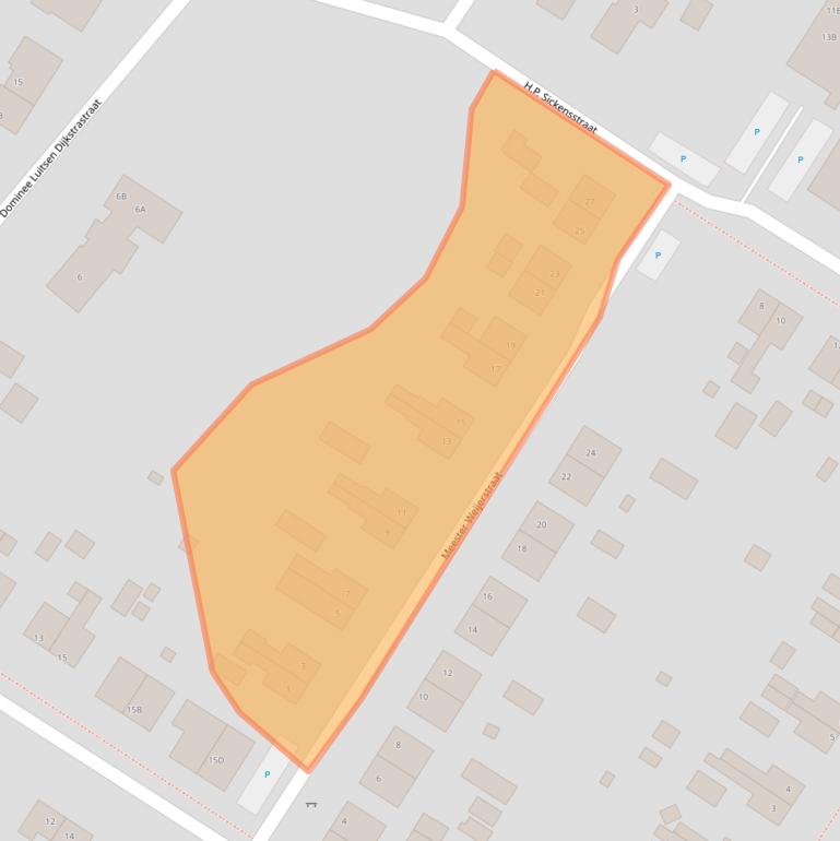 Kaart van postcodegebied 9421PR.