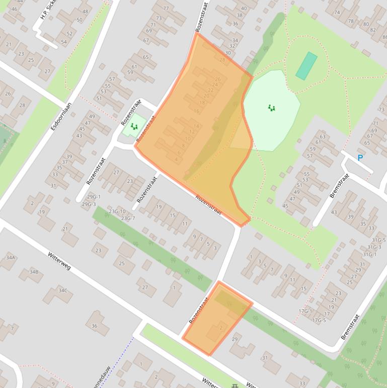 Kaart van postcodegebied 9421RP.