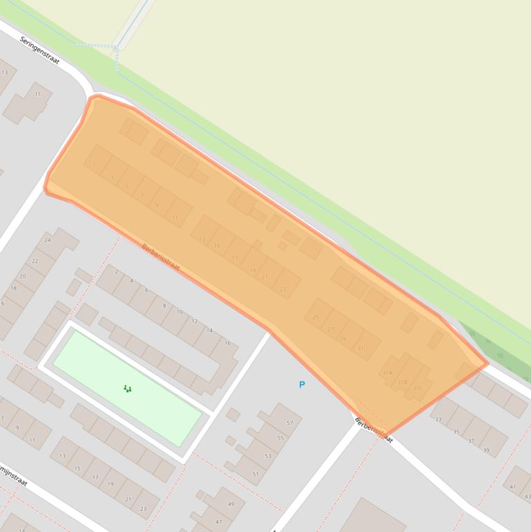 Kaart van postcodegebied 9421SB.