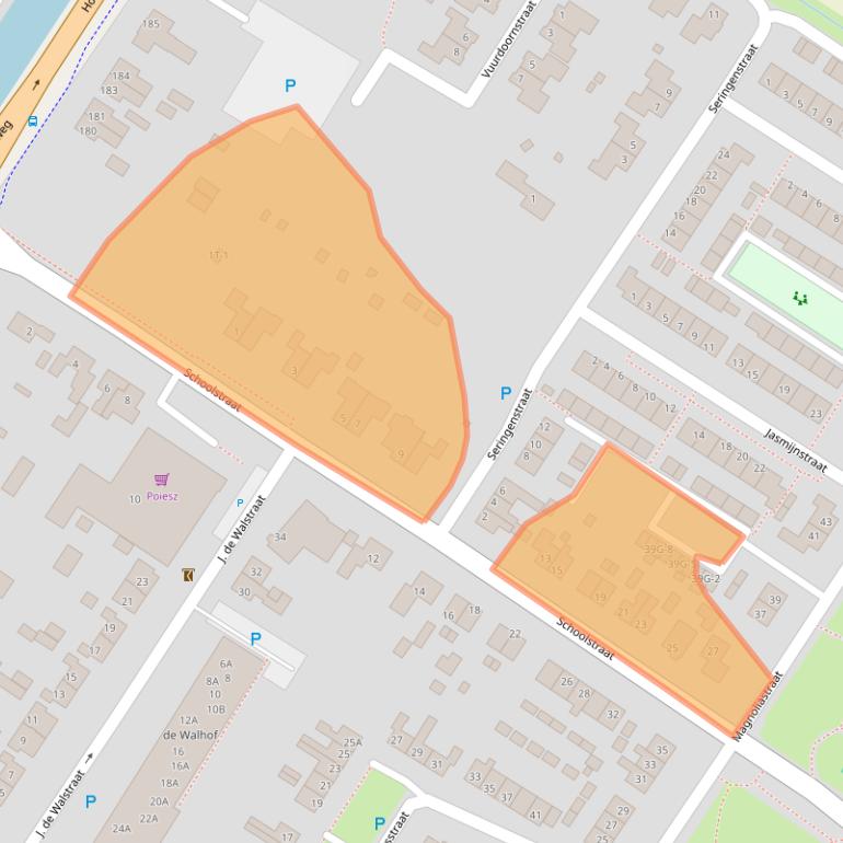 Kaart van postcodegebied 9421SK.