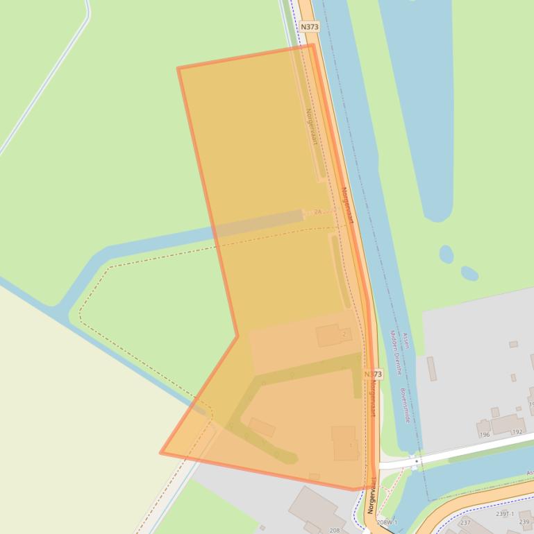 Kaart van postcodegebied 9421TD.