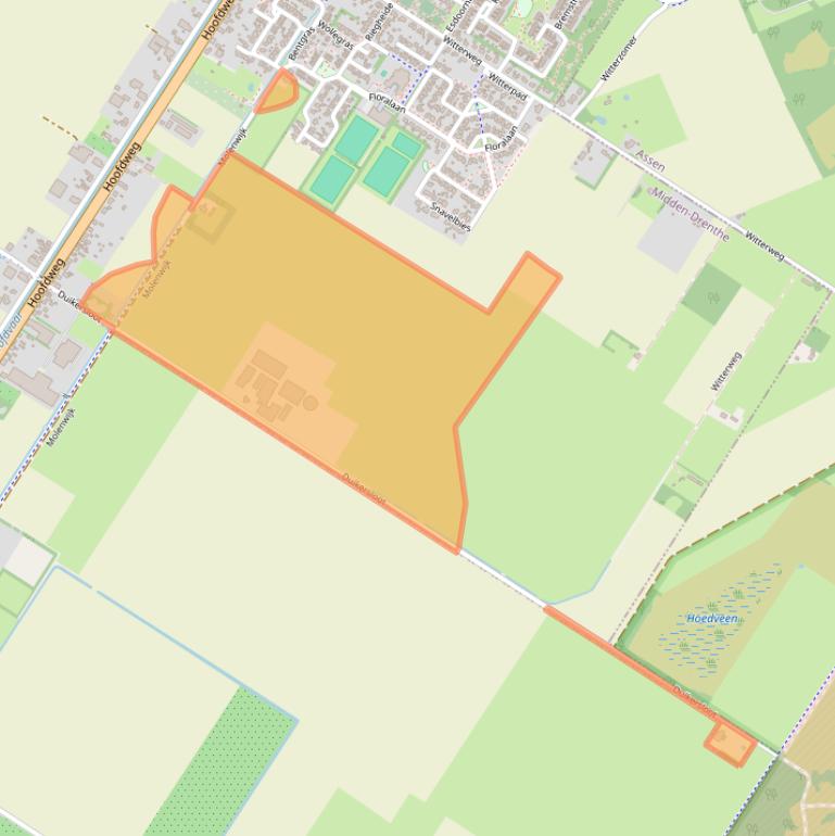 Kaart van postcodegebied 9421VA.