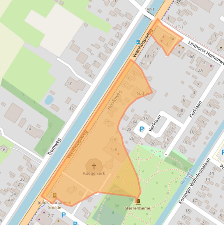 Kaart van postcodegebied 9422AA.