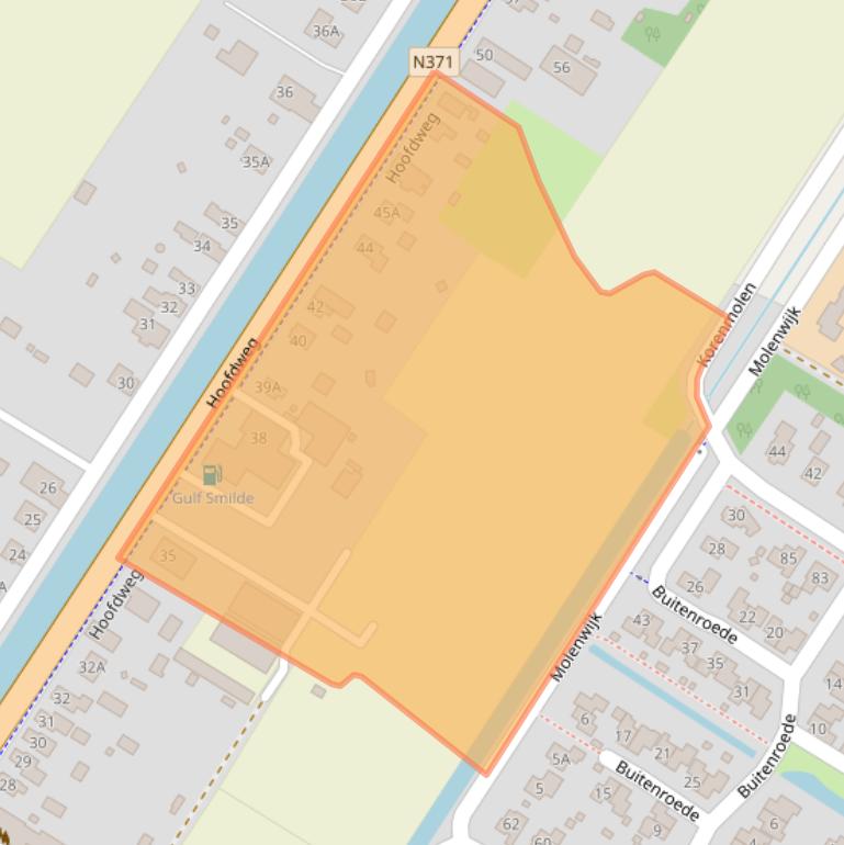 Kaart van postcodegebied 9422AH.